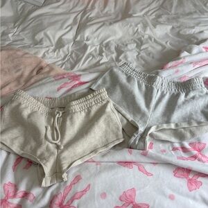 TNA Cozy Fleece Boyfriend sweat shorts bundle